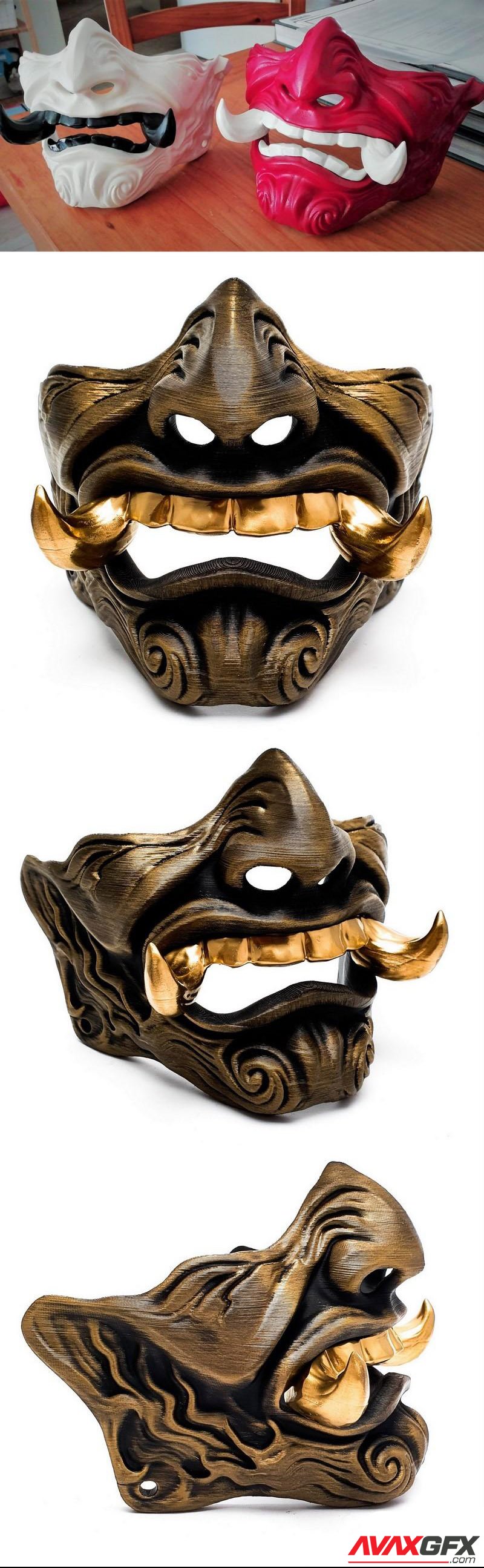 Samurai Inspired mask 3D Printable STL