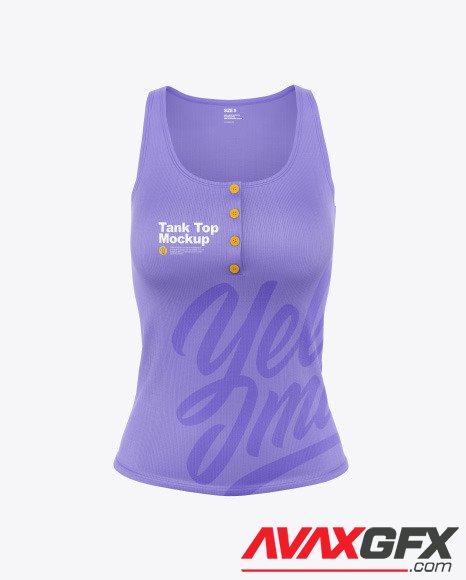 Women's Tank Top Mockup - Front View 88636