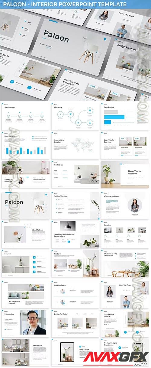 Paloon - Interior Powerpoint Template HMNAZ5R