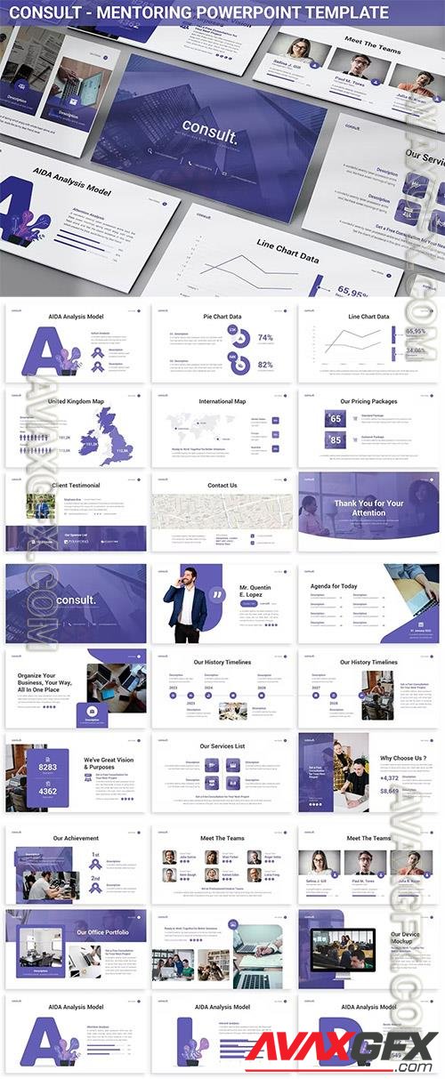 Consult - Mentoring Powerpoint Template 6Z4UQ7W