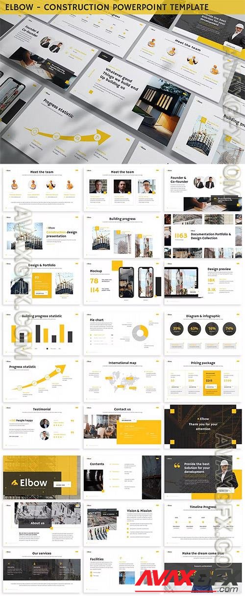 Elbow - Construction Powerpoint Template Q8FQQHR