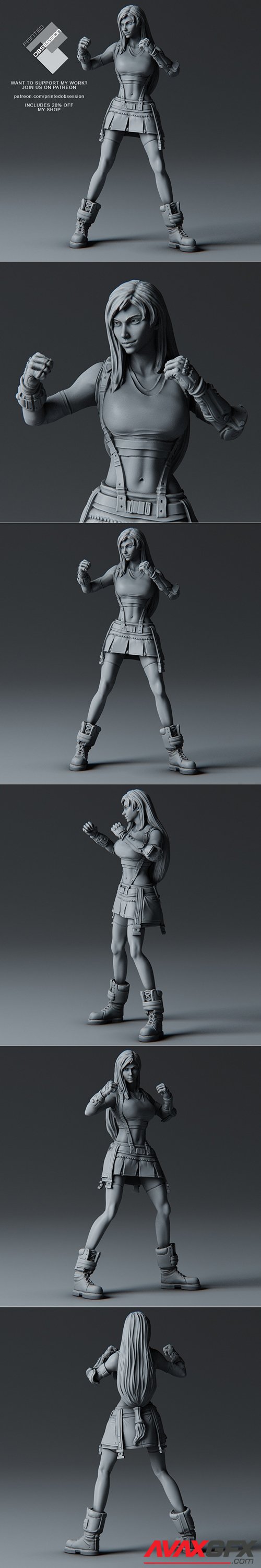 Tifa Lockhart - Combat Stance – 3D Printable STL