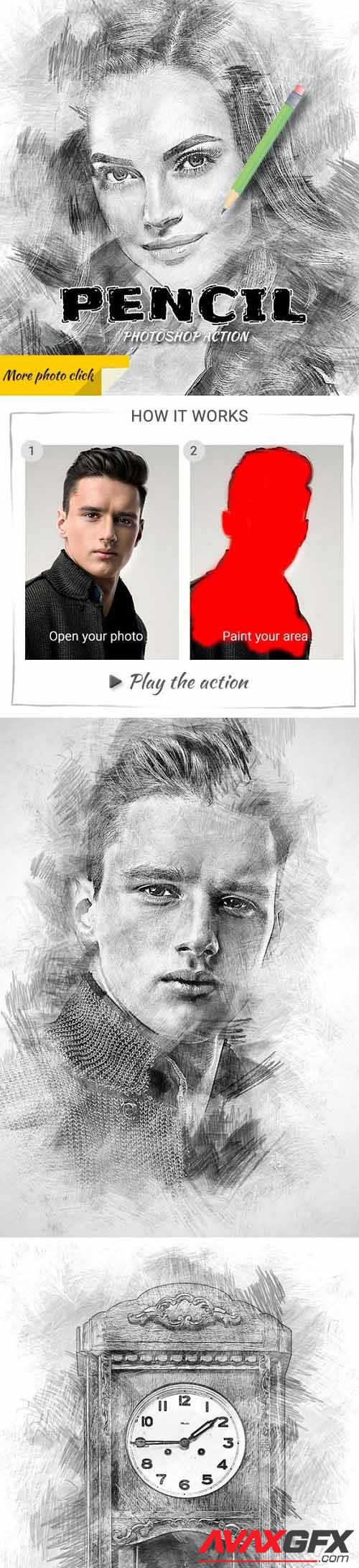 Pencil Photoshop Action - 22949346