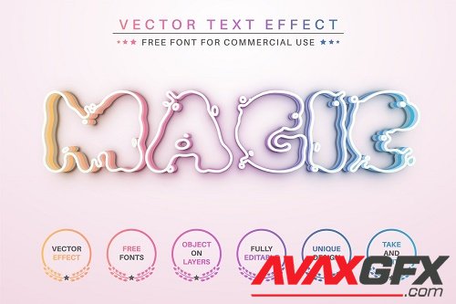 Magic Rainbow - Editable Text Effect - 6906246