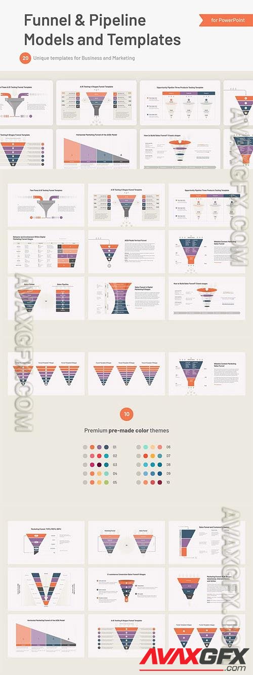 Funnel and Pipeline Models for PowerPoint PK2F9VY