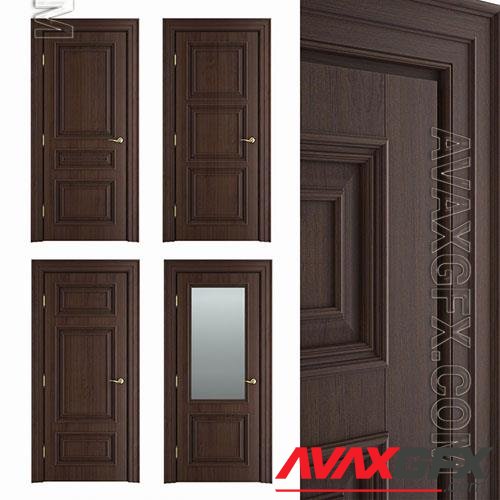 3D Models Massiv style Interior chocolate door 02