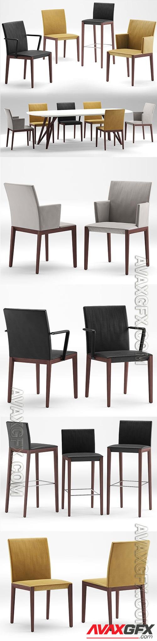 3D Models Walter Andoo table with chairs 42