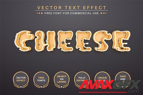 Cheese - Editable Text Effect - 6908961