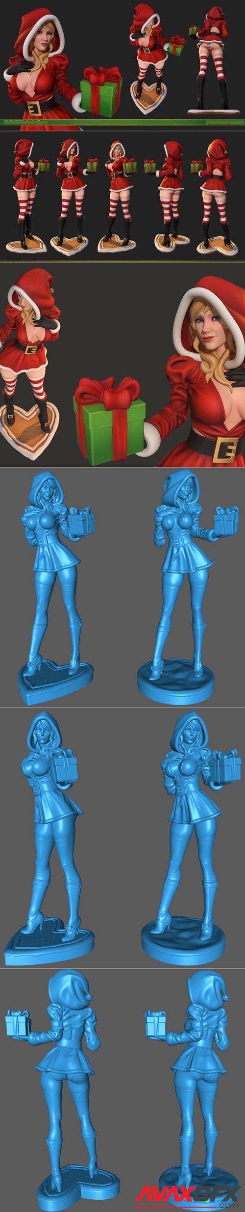 Sexy Santa Girl – 3D Printable STL