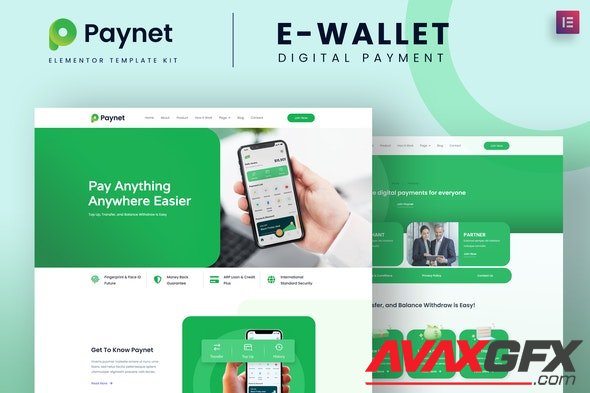 ThemeForest - Paynet v1.0.0 - Digital E-wallet Elementor Template Kit - 35607234