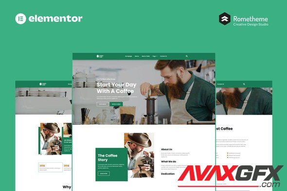 ThemeForest - Cafein v1.0.0 - Coffee Bar & Cafe Elementor Pro Full Site Template Kit - 35567697