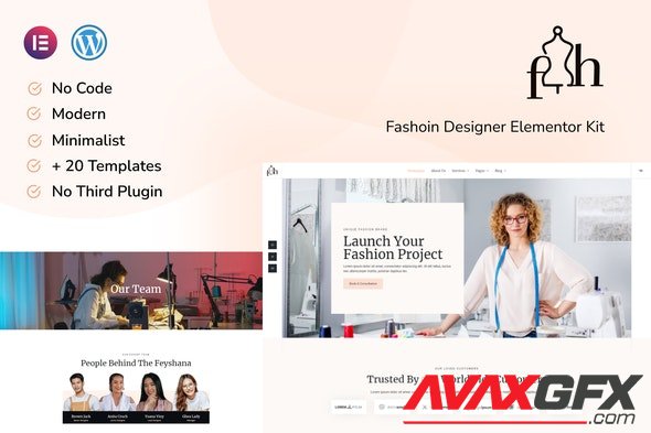 ThemeForest - Feyshana v1.0.0 - Fashion Designer Elementor Template Kit - 35846042