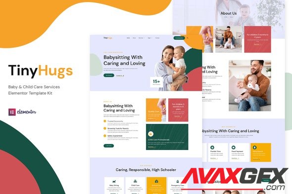 ThemeForest - Tiny Hugs v1.0.0 - Baby & Child Care Services Elementor Template Kit - 35856342