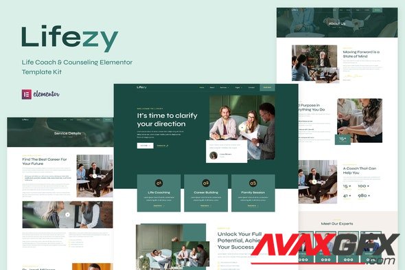 ThemeForest - Lifezy v1.0.0 - Life Coach & Counseling Elementor Template Kit - 35724350