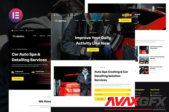 ThemeForest - Dempul v1.0.0 - Car Auto Spa & Detailing Services Elementor Template Kit - 35633006