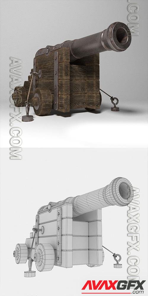 3D Models Antique cannon
