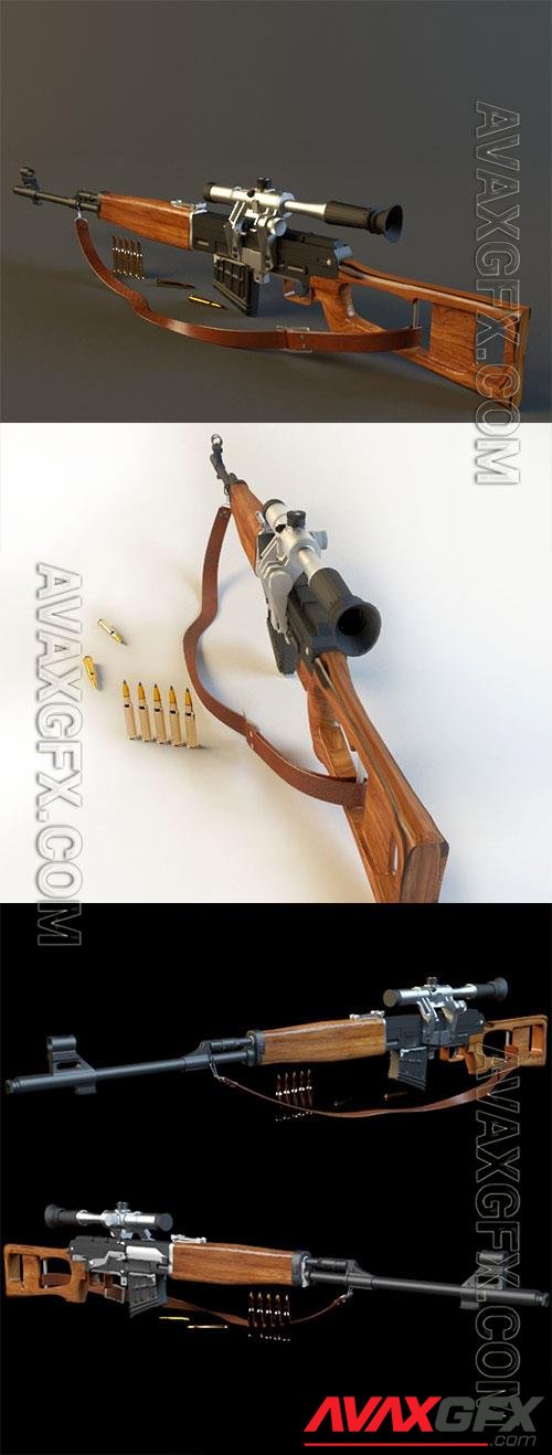 3D Models Sniper rifle