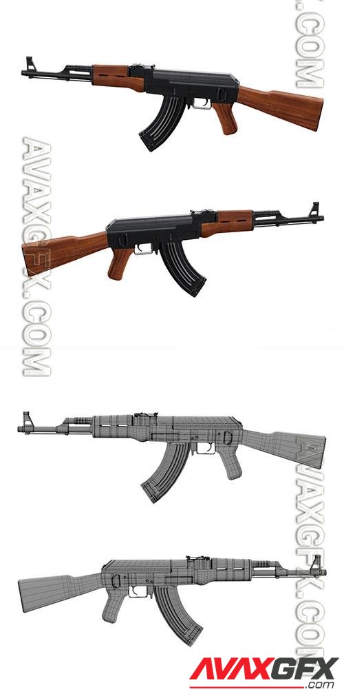 3D Models AK74 assault rifle