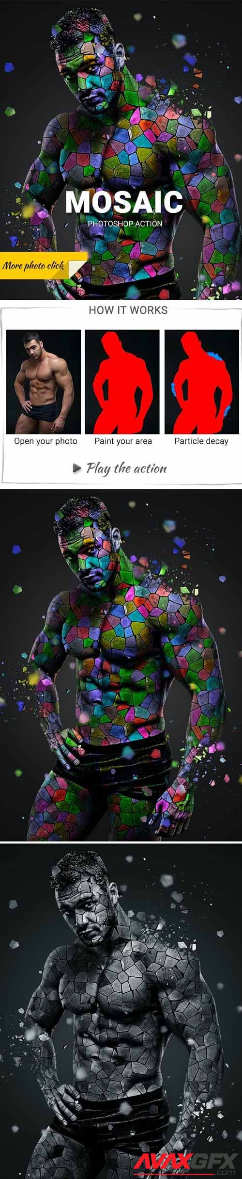 Mosaic Photoshop Action - 22744500