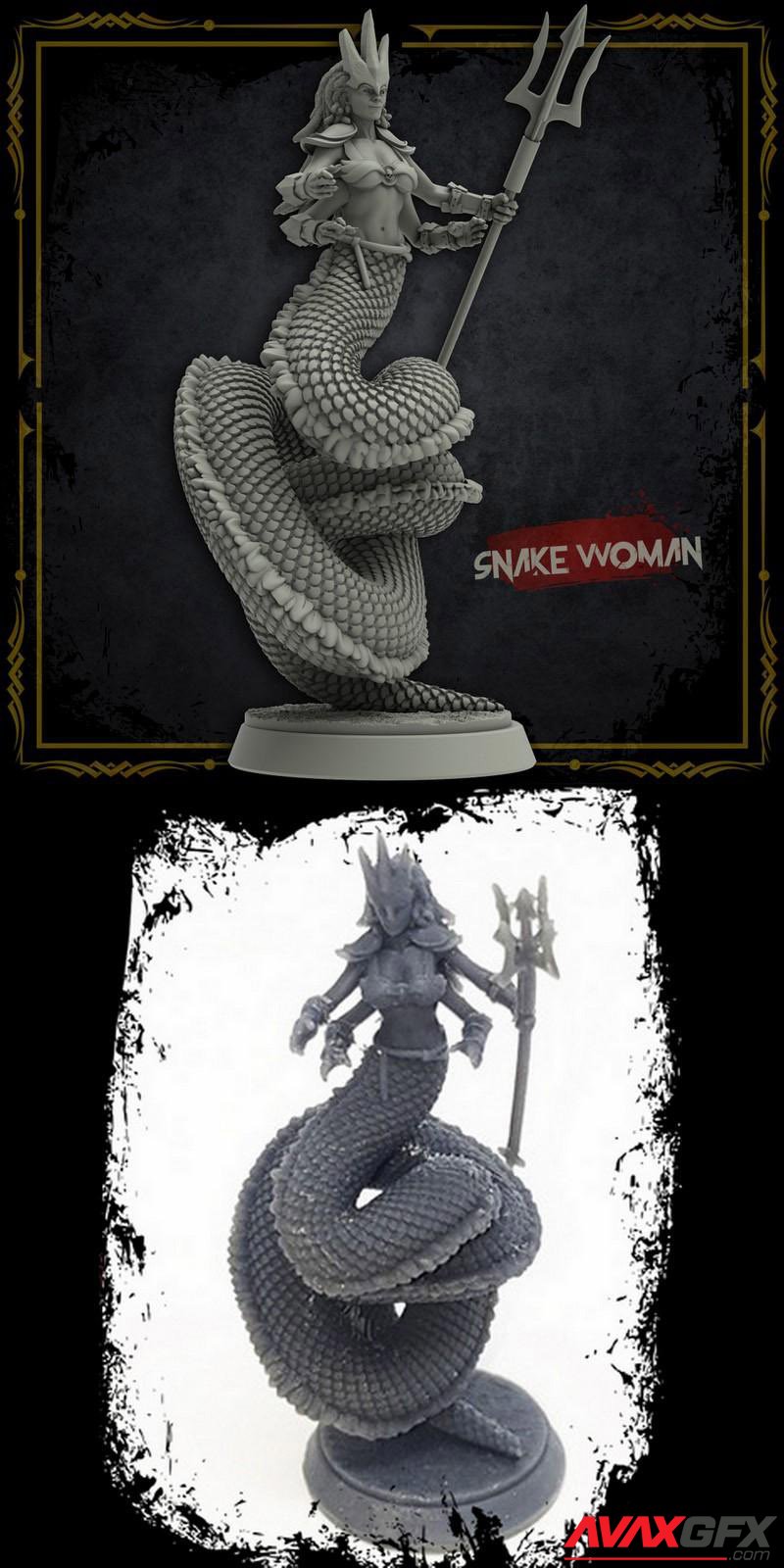 Snake woman 3D Printable STL