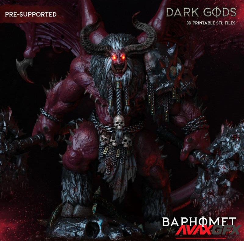 Baphomet Dark Gods Baphomet the Demon Beast King 3D Printable STL