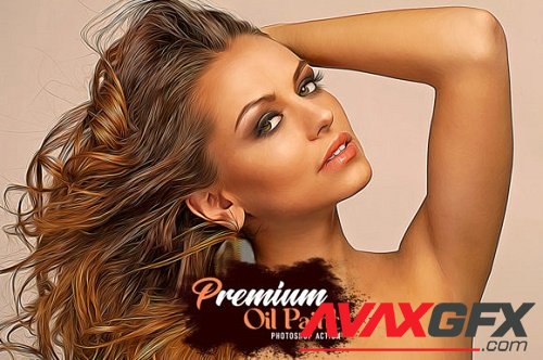 Premium Oil Paint Photoshop Action - 6627873