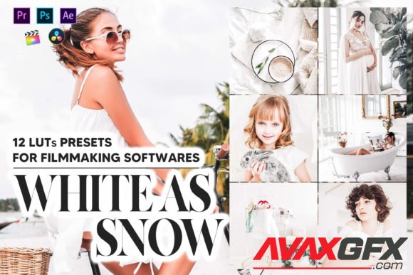 12 White As Snow Video LUTs Presets