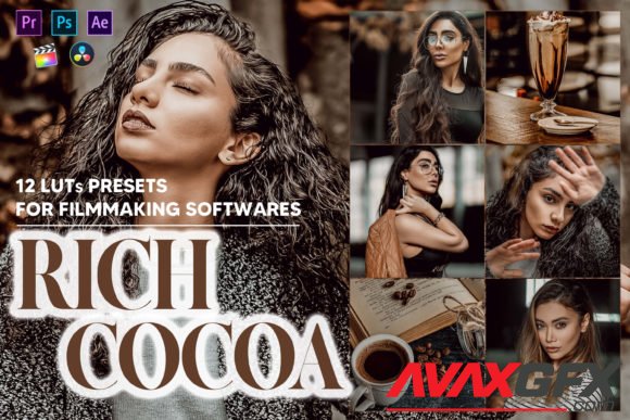 12 Rich Cocoa Video LUTs Presets