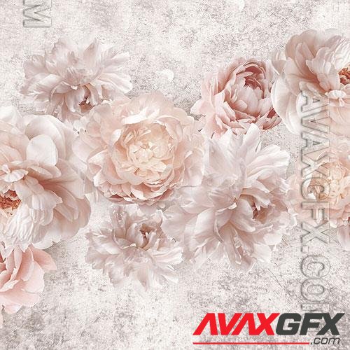 3D Texture with peonies