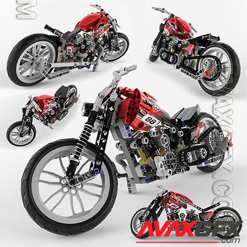 3D model of toy of motorbike 02