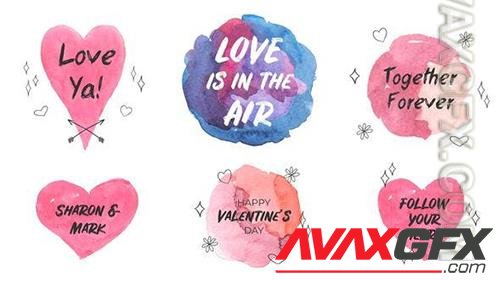 Love Is In The Air. Watercolor Titles 35835056 (VideoHive)