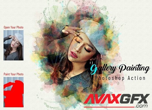 Gallery Painting Photoshop Action - 6922443