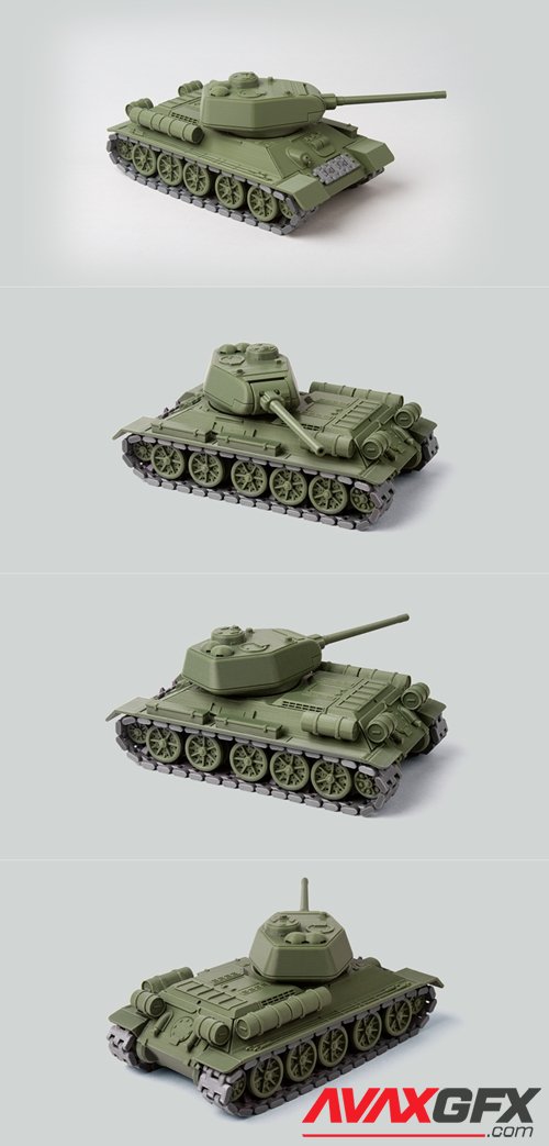 Tank T34-85 – 3D Printable STL