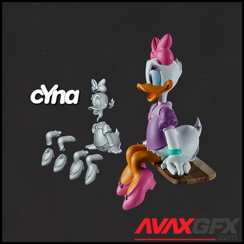 Daisy Duck – 3D Printable STL