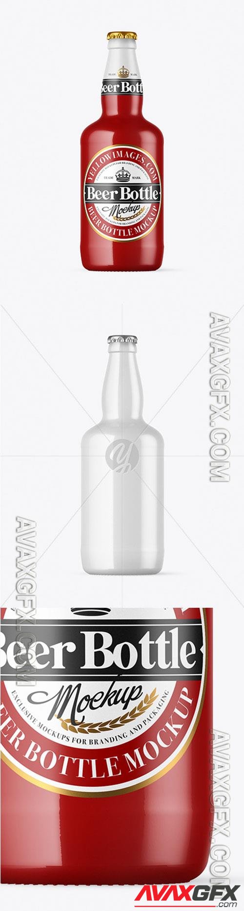 Glossy Beer Bottle Mockup 72820