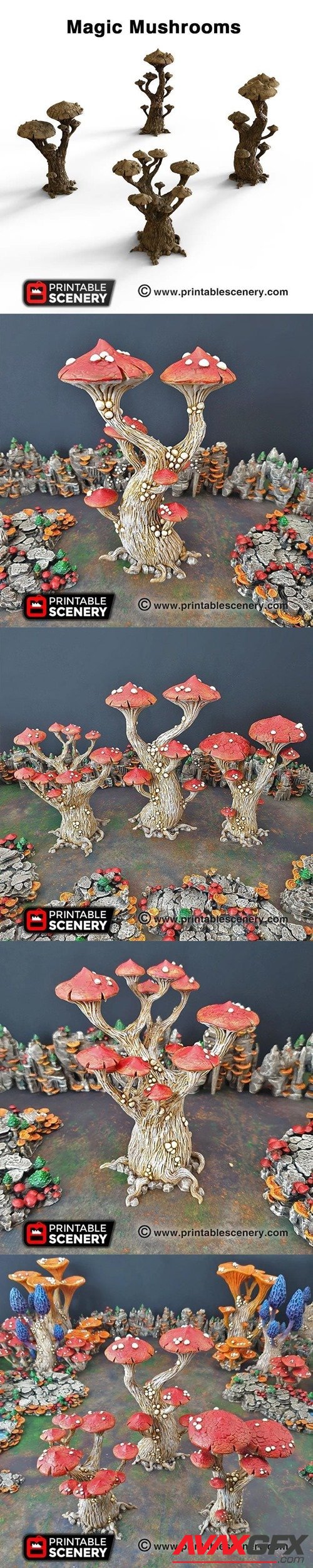 Magic Mushrooms – 3D Printable STL