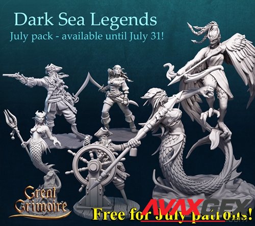 Great Grimoire Dark Sea Legends Free 1 Year Anniversary July 2020 – 3D Printable STL