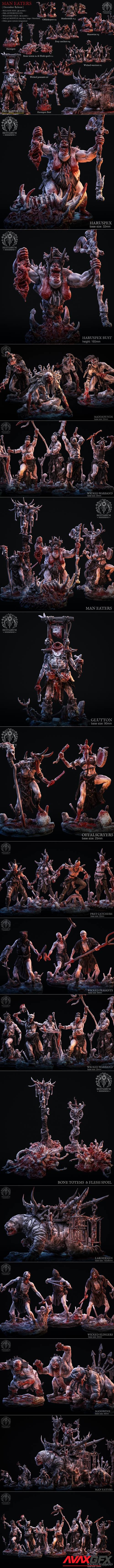 Man Eaters BUNDLE – 3D Printable STL