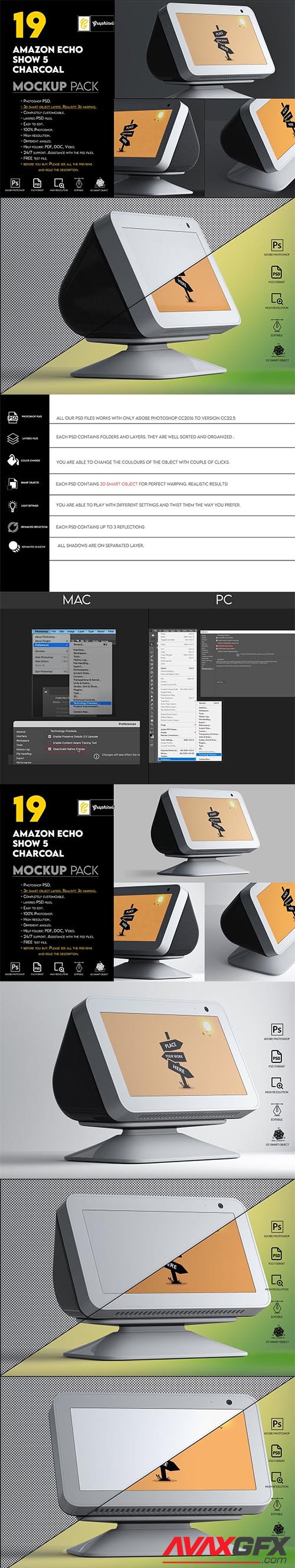 CreativeMarket - Echo Show 5 Mockup 6833227