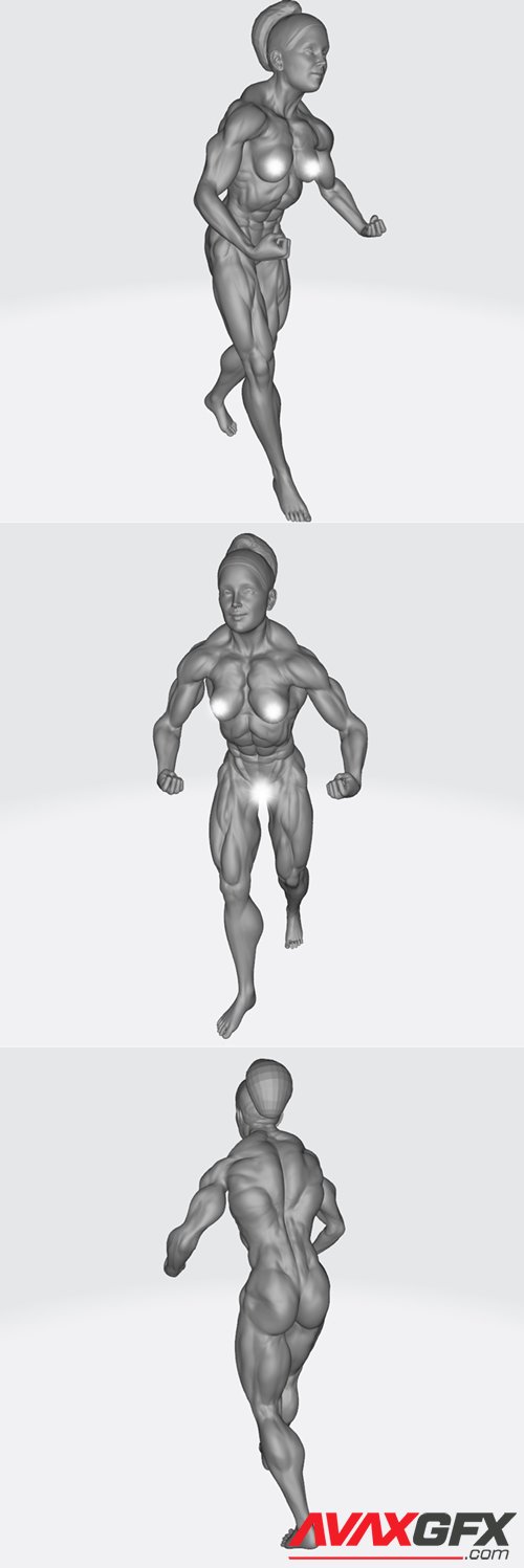 Female Hulk Pose – 3D Printable STL