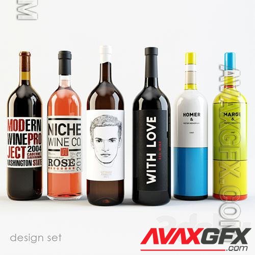 Bottles of wine Design