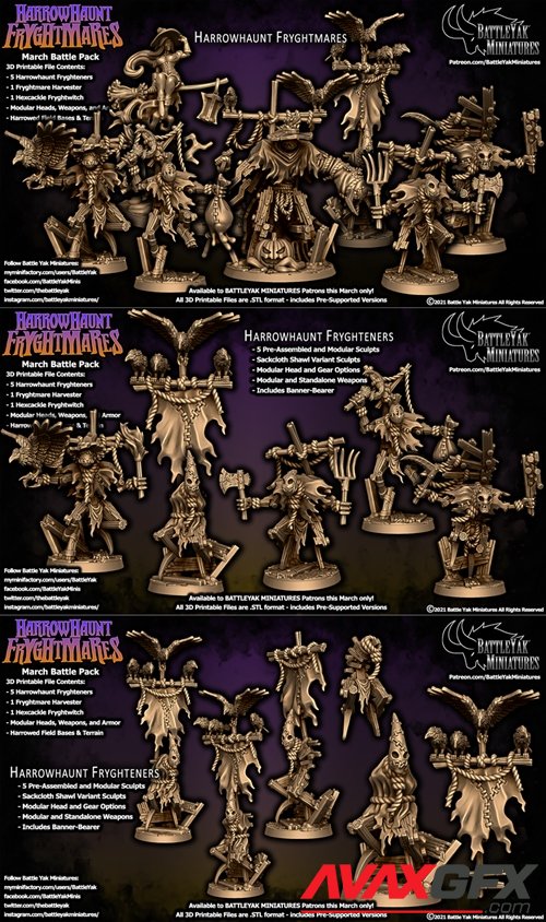 Battle Yak - Harrowhaunt Fryghtmares March 2021 – 3D Printable STL