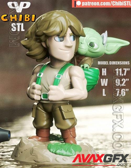 3DXM - Luke and Yoda Chibi