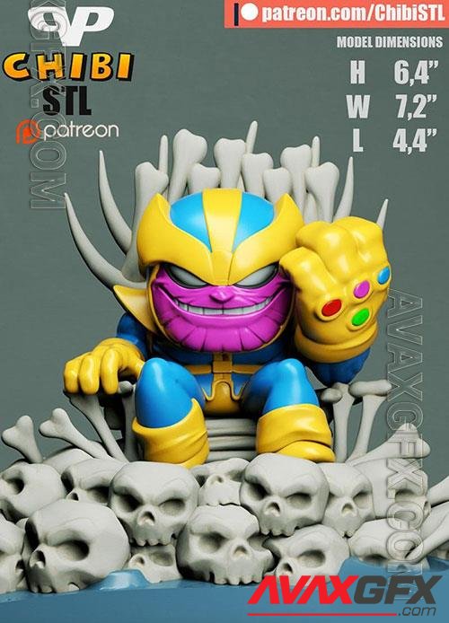 3DXM - Thanos on Throne Chibi (Marvel)