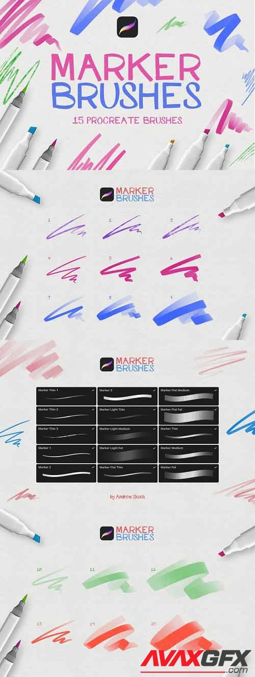 Marker Procreate Brushes