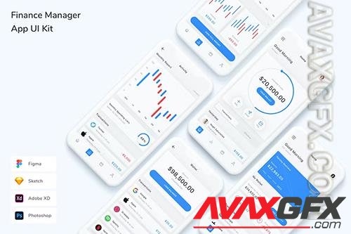 Finance Manager App UI Kit 4AFUVXB
