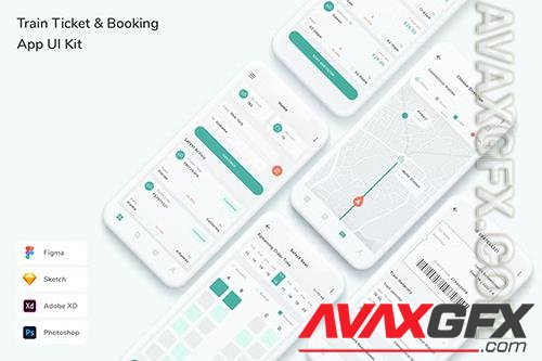 Train Ticket & Booking App UI Kit WGTC3NG