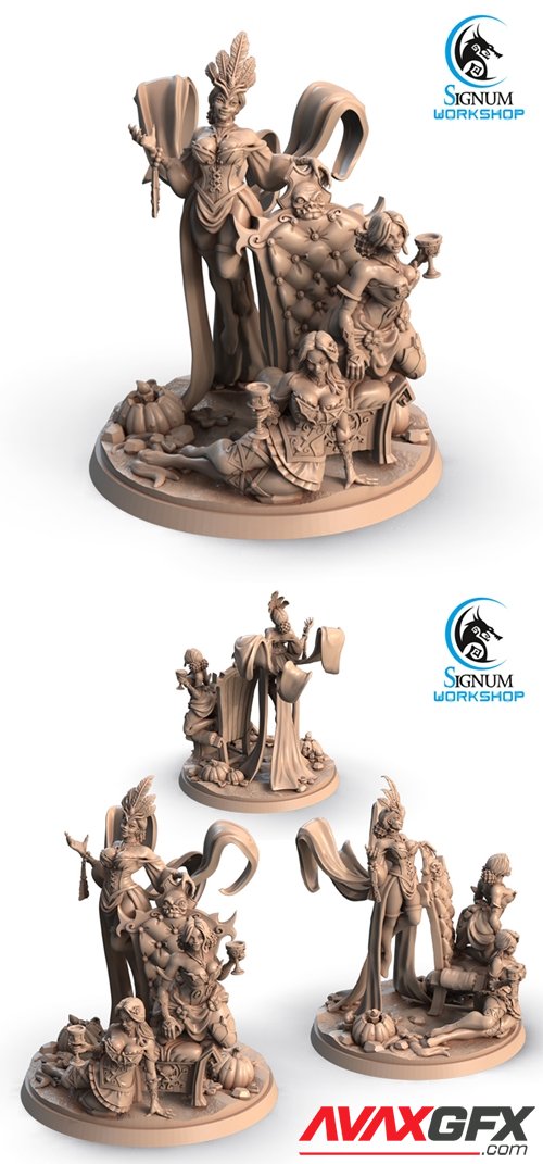 Three Seductive Vampires – 3D Printable STL