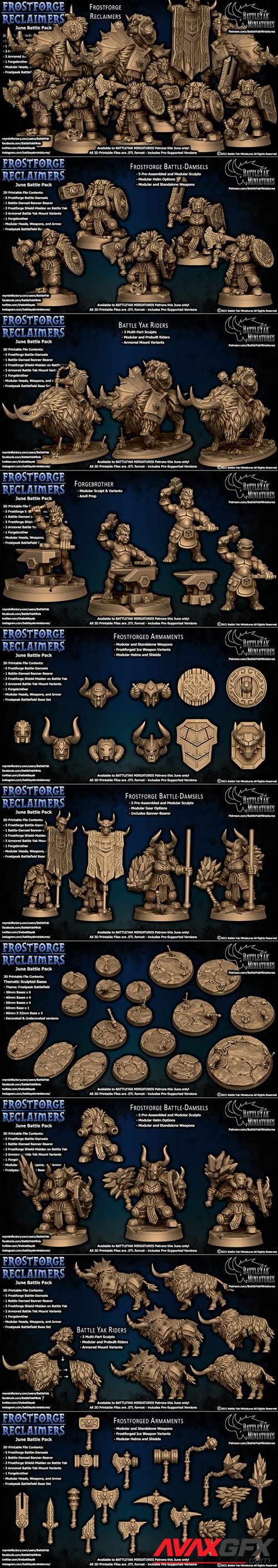 Battle Yak Miniatures June 2021 – 3D Printable STL
