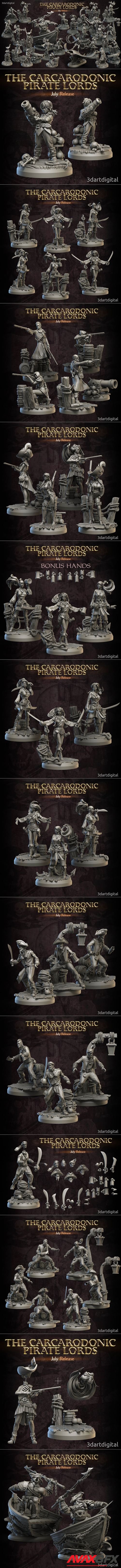 The Carcarodonic Pirate Lords July Release – 3D Printable STL